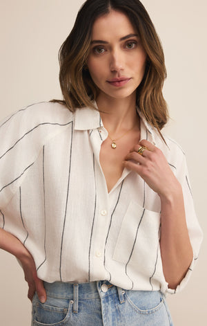 Z SUPPLY THE PERFECT LINE TOP IN WHITE STRIPES