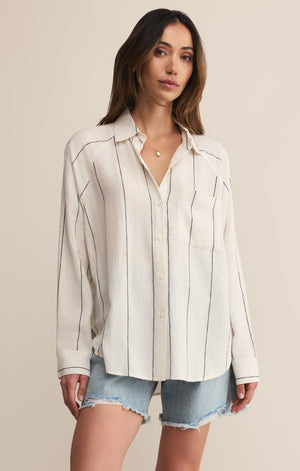 Z SUPPLY THE PERFECT LINE TOP IN WHITE STRIPES