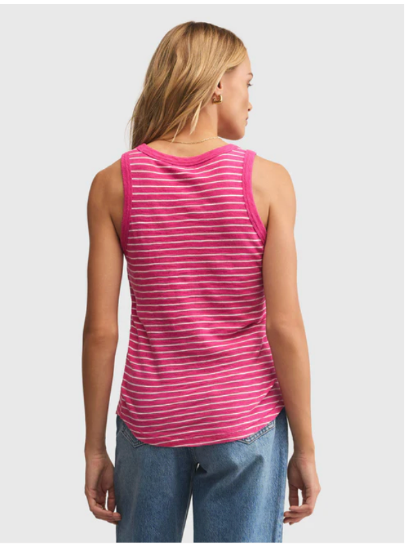 Z SUPPLY THE PERFECT STRIPED TANK IN ISLAND PINK