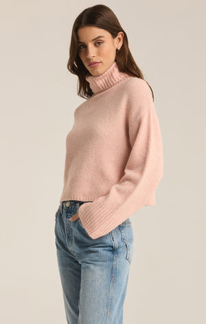 Z SUPPLY URSA SWEATER TOP IN CASHMERE PINK