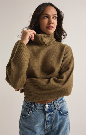 Z SUPPLY URSA SWEATER TOP IN MARTINI