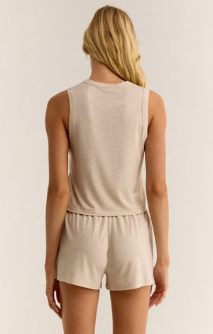 Z SUPPLY WARMER DAYS TANK IN HEATHER LINEN