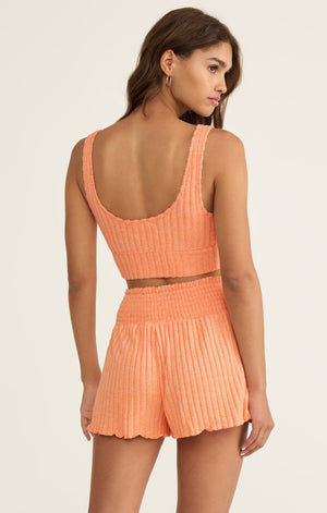 Z SUPPLY ZOE RIB TANK BRA IN MALIBU ORANGE