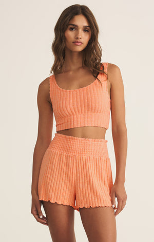 Z SUPPLY ZOE RIB TANK BRA IN MALIBU ORANGE