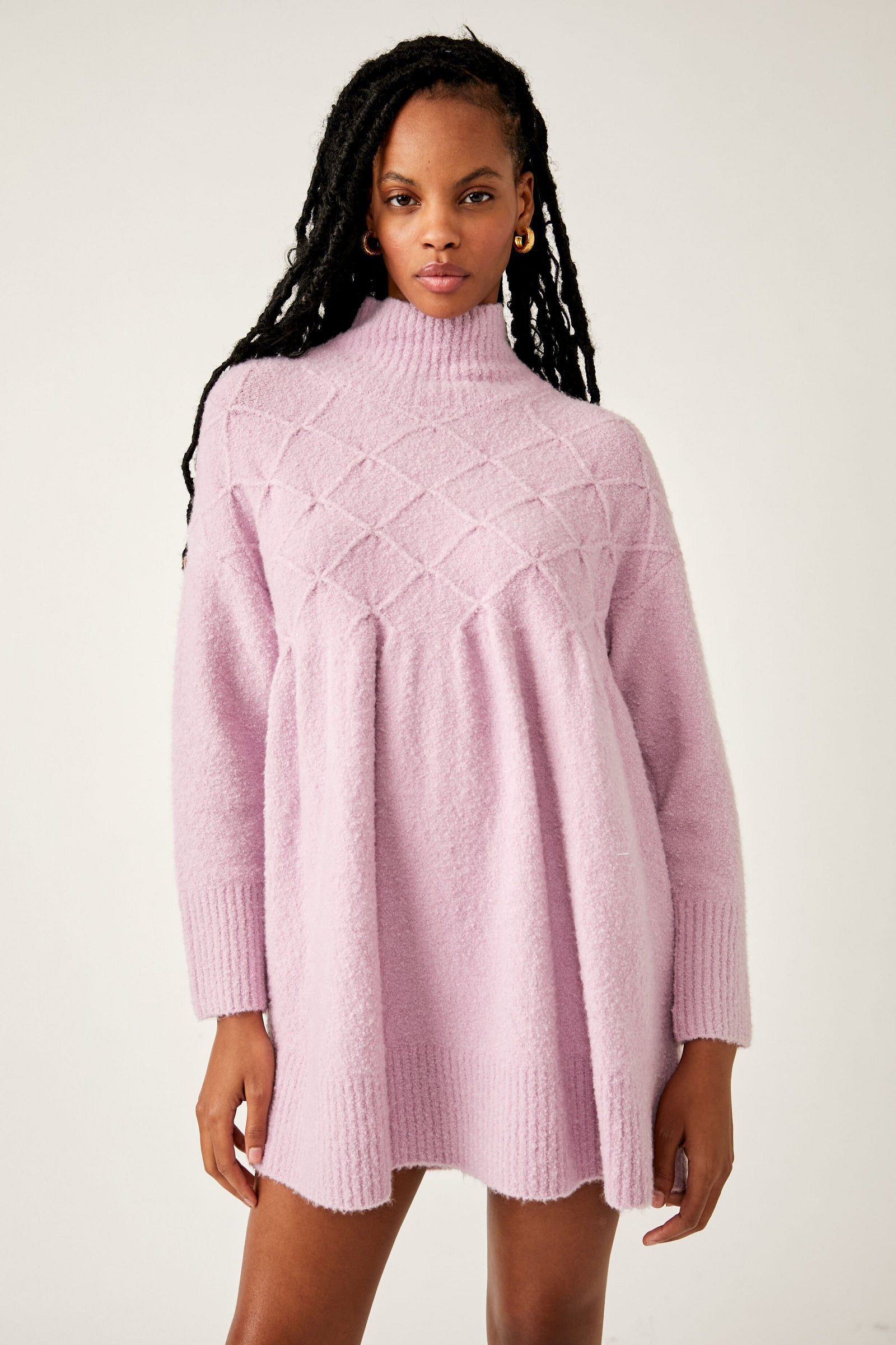 FREE PEOPLE JACI SWEATER DRESS IN LAVENDER