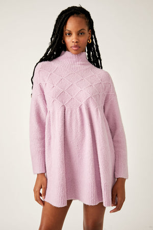 FREE PEOPLE JACI SWEATER DRESS IN LAVENDER
