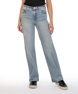 KUT FROM THE KLOTH MILLER HIGH RISE WIDE LEG JEAN IN CANDESCENT
