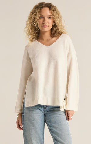 Z SUPPLY MODERN SWEATER IN SEA SALT