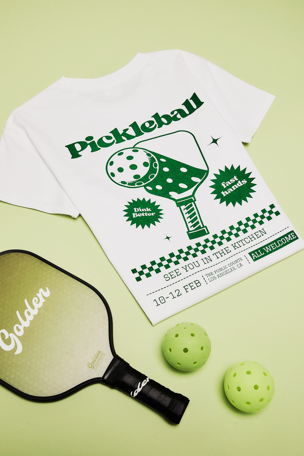 PICKLEBALL GRAPHIC TSHIRT IN WHITE