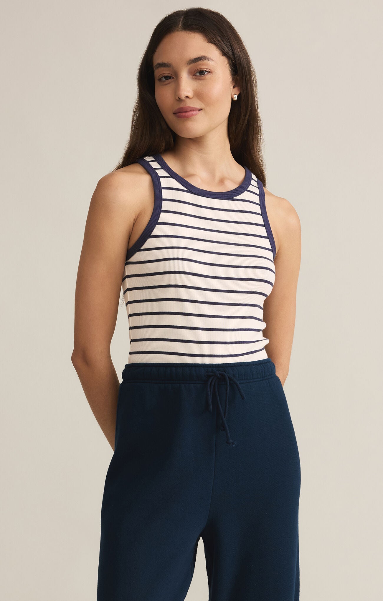 Z SUPPLY HADLEY STRIPED TANK IN SUPERNOVA