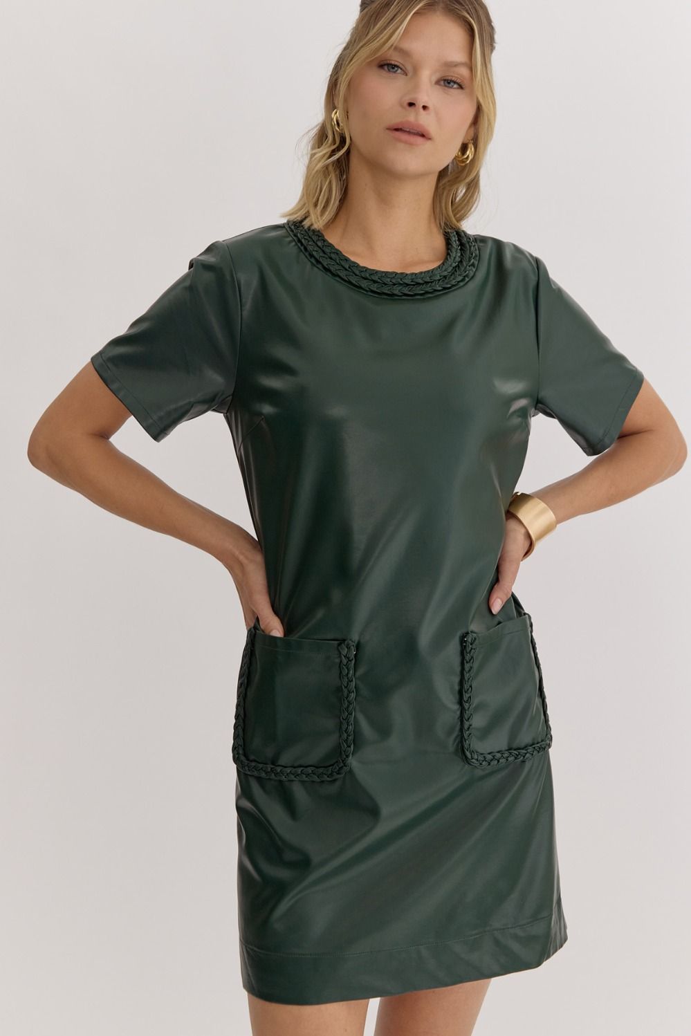 ESSIE DRESS IN HUNTER GREEN