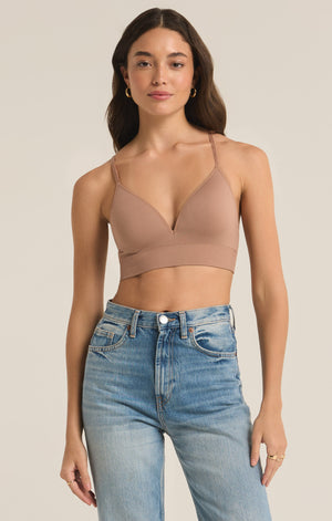 Z SUPPLY SOPHIA TSHIRT BRA DESRT TAUPE