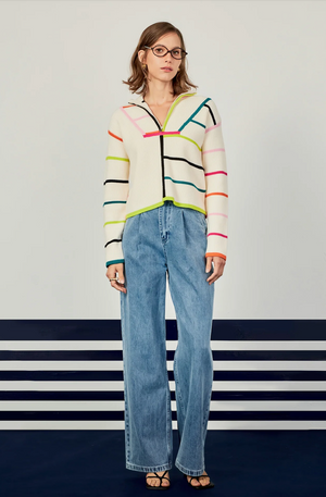 ENGLISH FACTORY STRIPE SWEATER