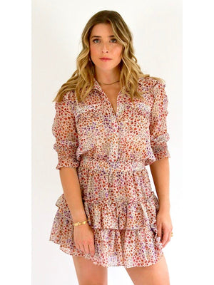 ADALYNN DRESS IN LIGHT GOLD FIELDS