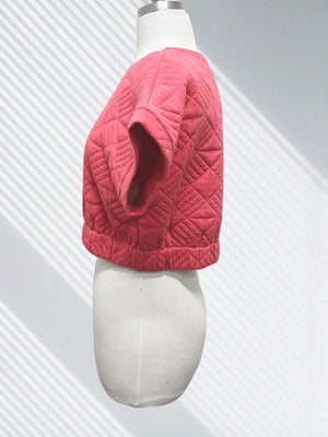 MARCO QUILTED TOP IN CORAL