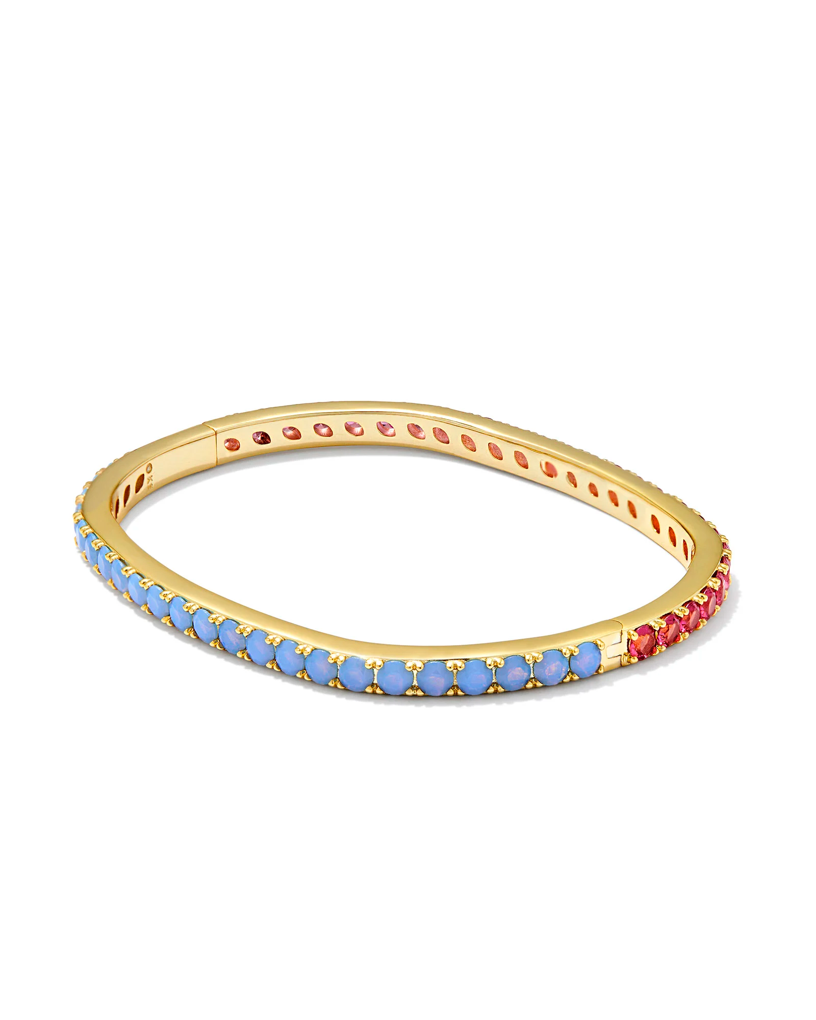 KENDRA SCOTT CHANDLER BANGLE BRACELET IN GOLD PINK BLUE MIX - S/M