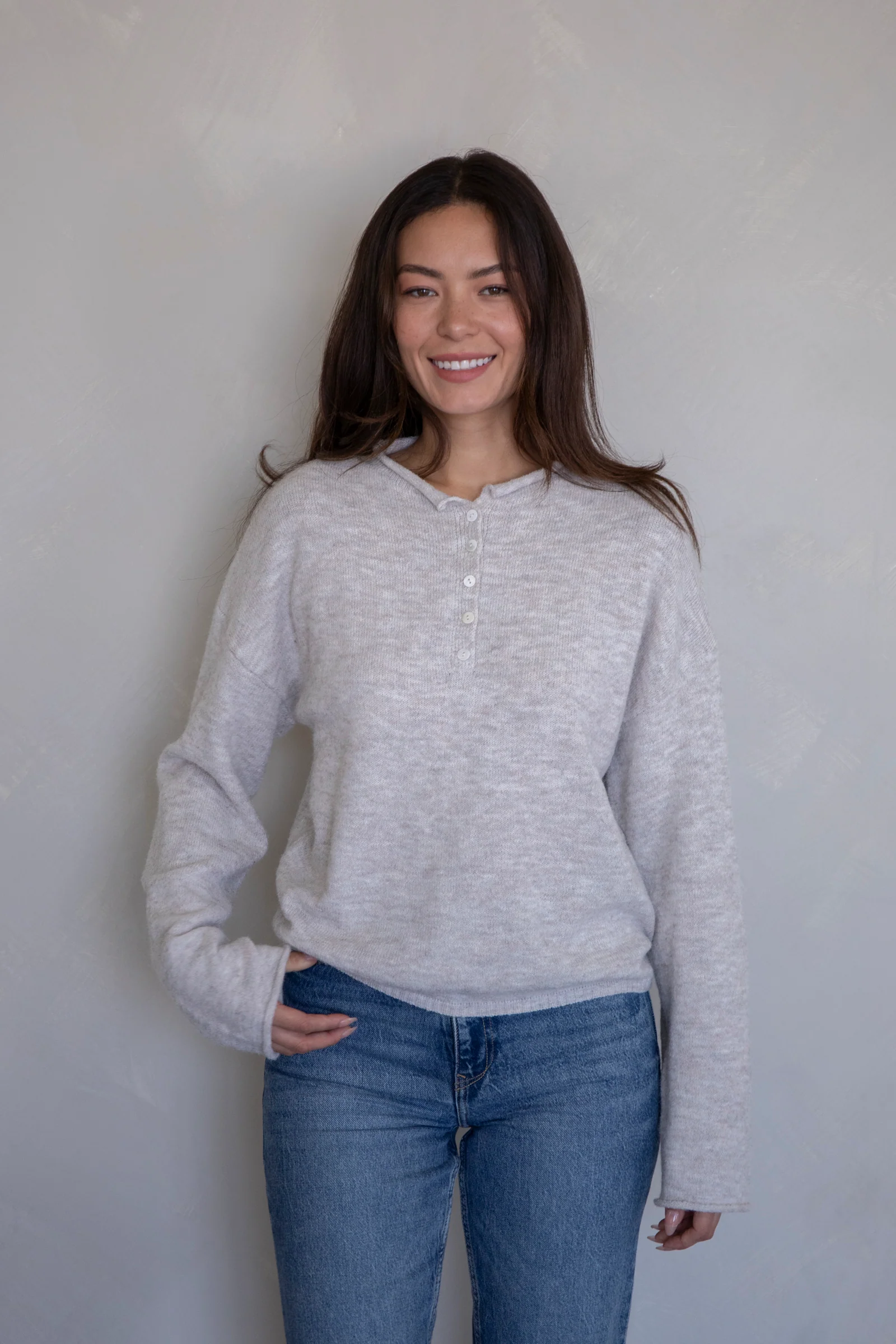 THINGS BETWEEN PIPER HENLEY PULLOVER IN HEATHER OAT