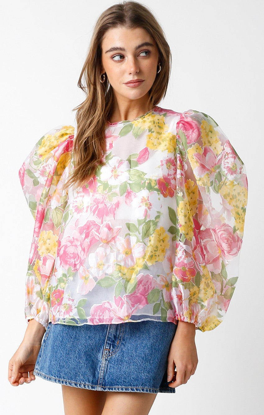 FLORENCE TOP IN WHITE MULTI