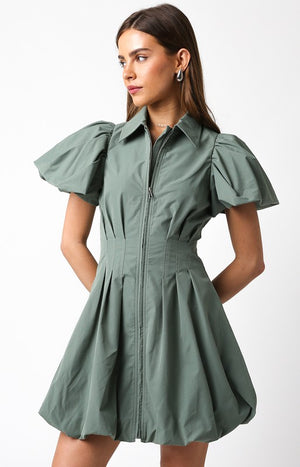 MELISSA DRESS IN OLIVE