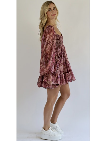 KINSLEY DRESS IN SUNSET MINI DRESS