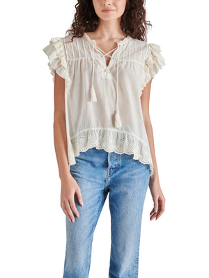 STEVE MADDEN BELLAMY TOP IN IVORY