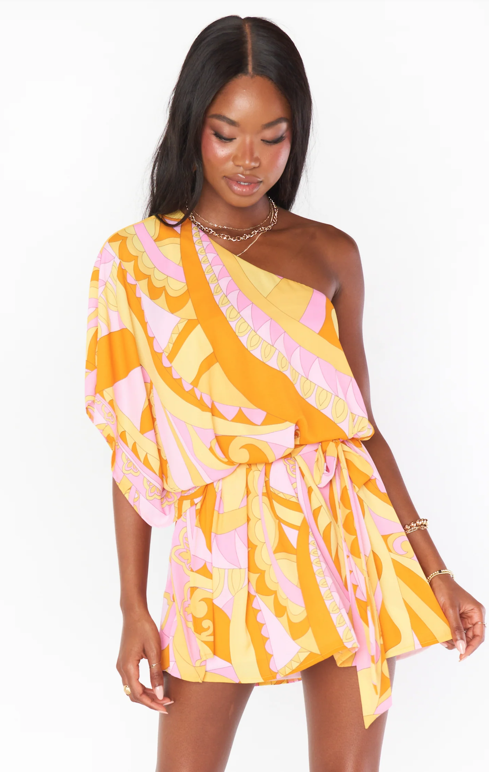 SHOW ME YOUR MUMU TRISH DRESS IN CARIBBEAN COCKTAIL