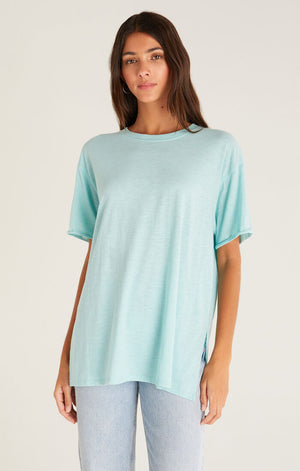 Z SUPPLY REBEL OVERSIZED TEE IN OASIS BLUE