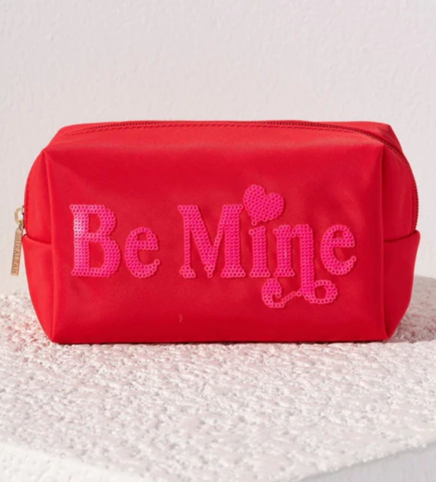 CARA BE MINE ZIP POUCH IN RED