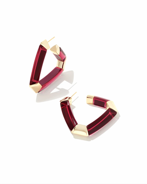 ARDEN STATEMENT HOOP EARRING GOLD ORCHID MIX