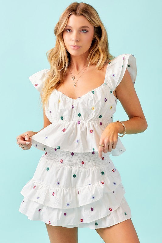 KAI BABYDOLL TOP IN WHITE