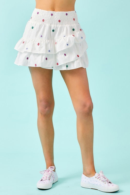 KAI TIERED SKORT IN WHITE