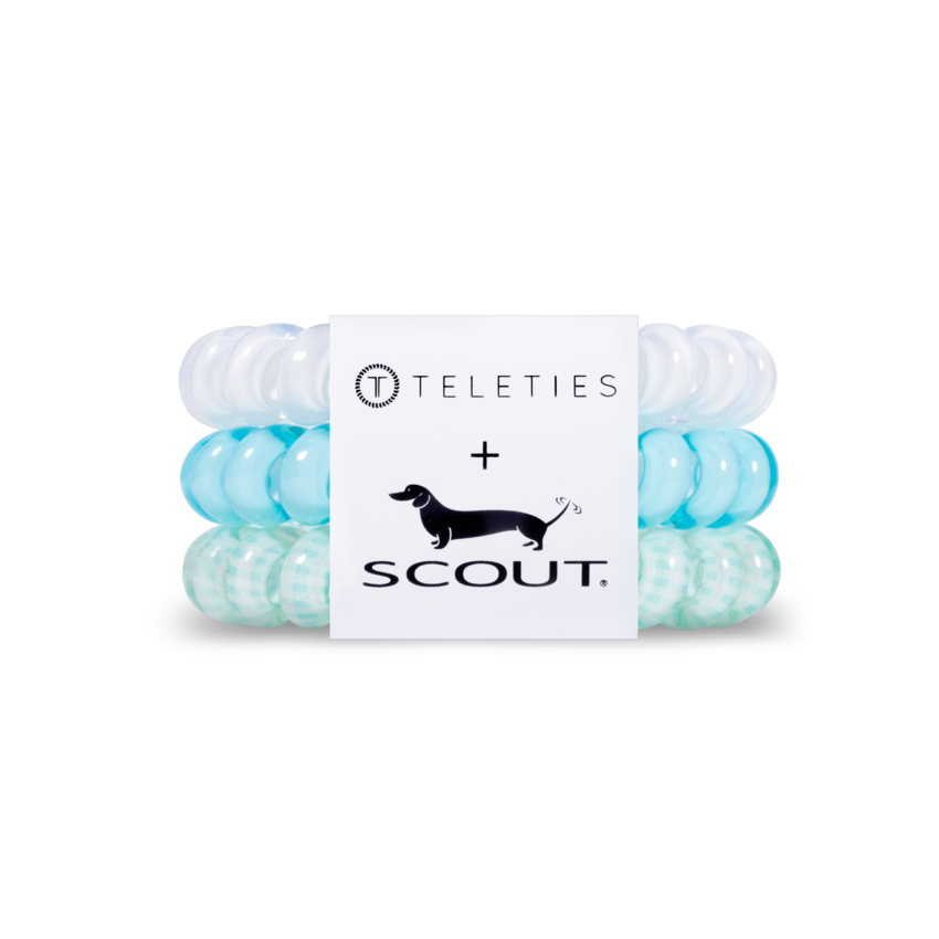  TELETIES - LARGE You can throw all your other hair ties away because these are the ultimate replacement to the traditional hair tie! It is like a hair tie and bracelet in one! Not only are they water-resistant, reduce damage to your hair, have a strong grip, and decrease creases, they also look good on your wrist! 