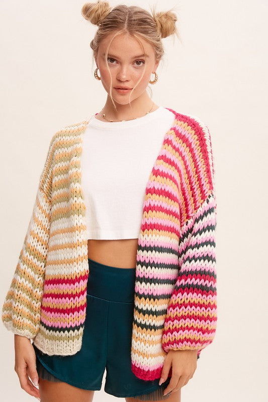 CARINA STRIPE CARDIGAN