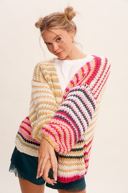 CARINA STRIPE CARDIGAN