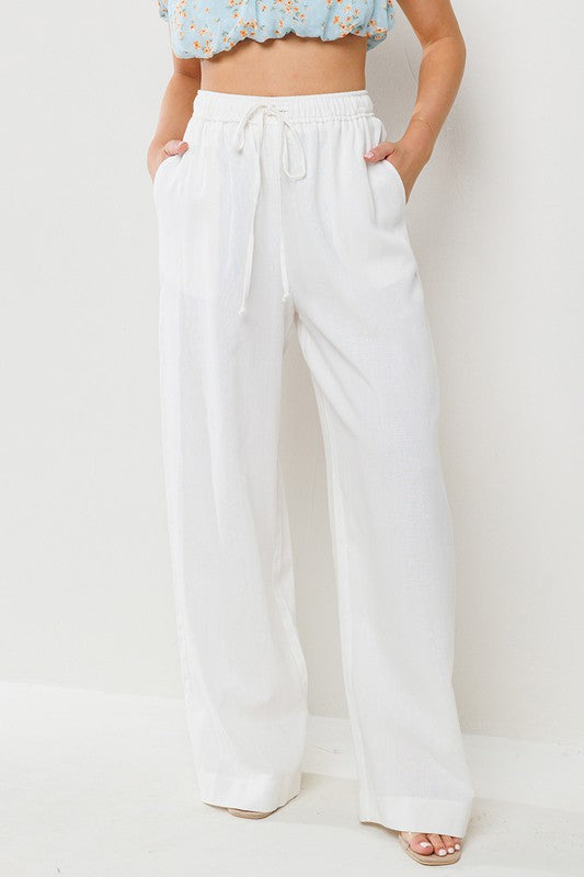 MARLA PULL ON PANTS IN WHITE