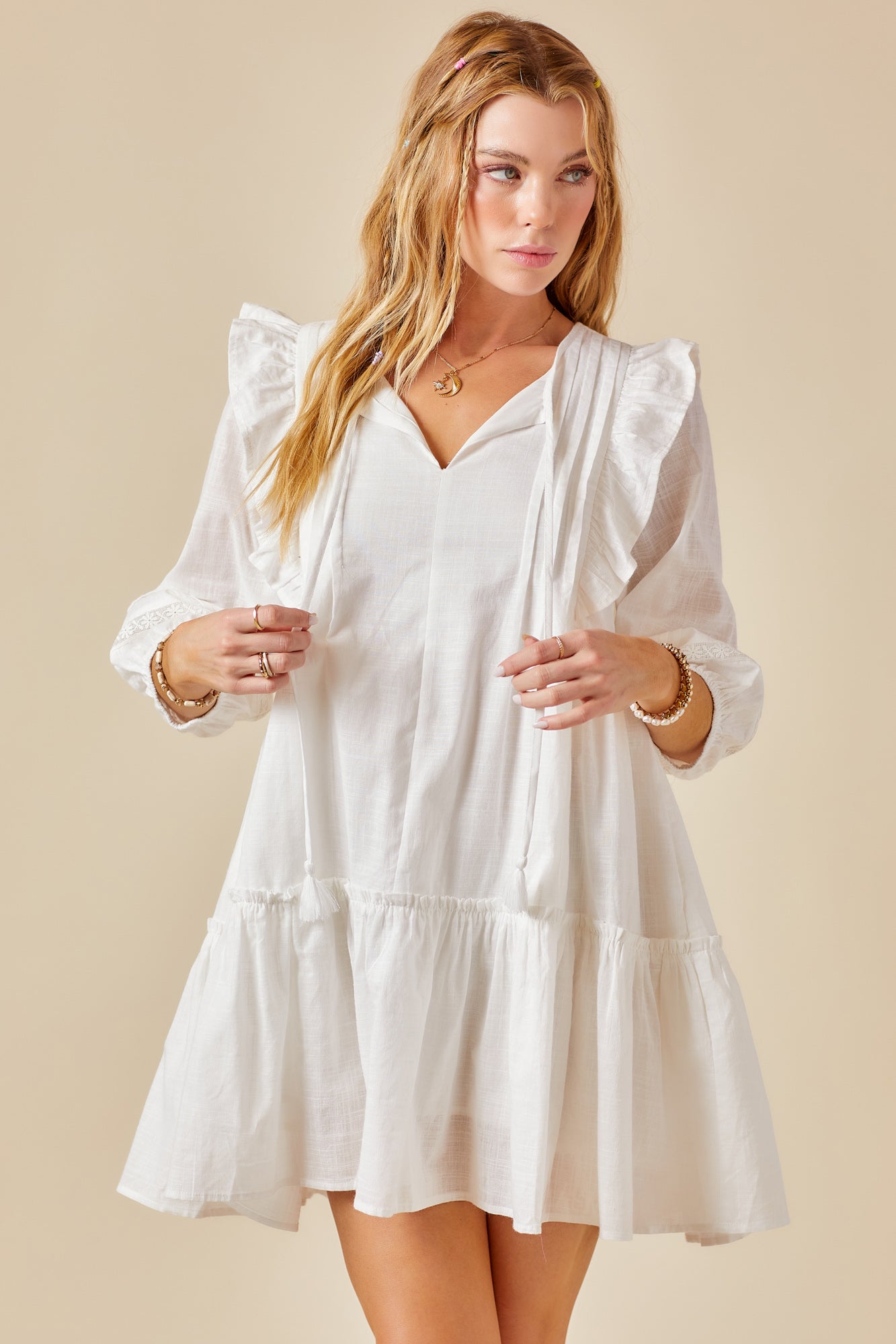LANE LITTLE WHITE DRESS