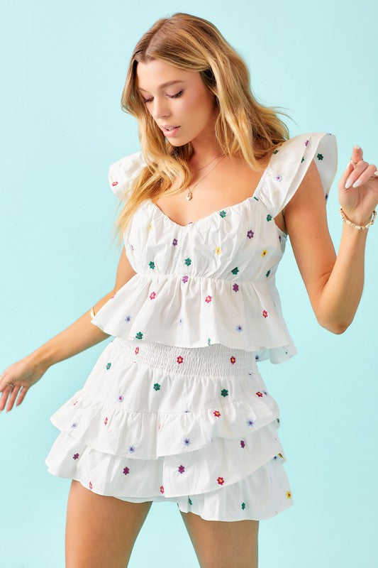 KAI BABYDOLL TOP IN WHITE