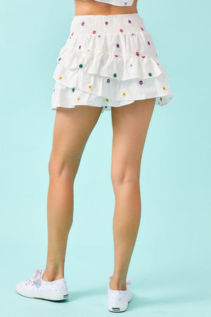 KAI TIERED SKORT IN WHITE