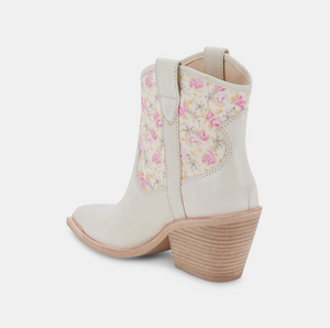 DOLCE VITA NASHE BOOTIES IN NUBUCK PINK FLORAL