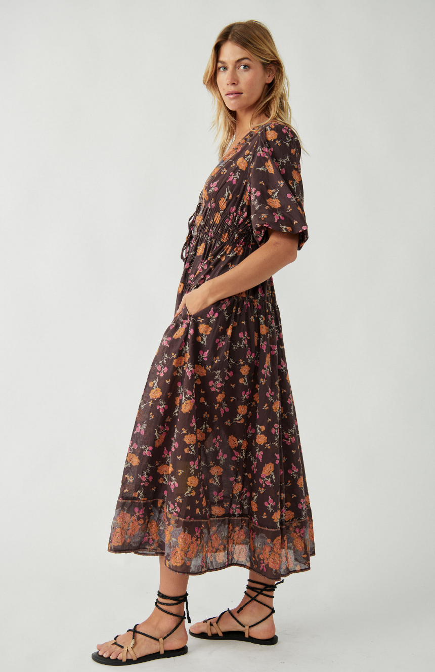 FREE PEOPLE LYSETTE MAXI IN CHOCOLATE FLORAL | ShopIDB.com - Indigeaux ...