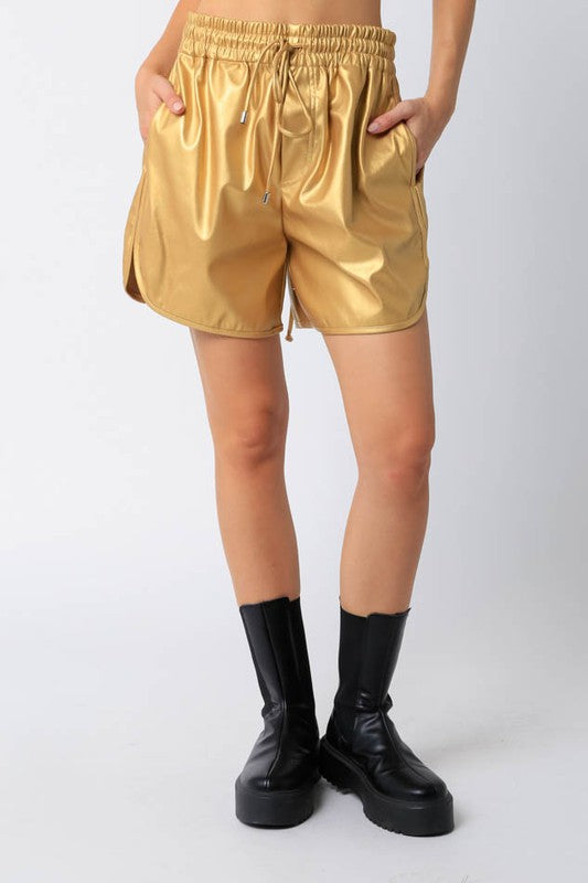 GOLDIE SHORTS IN GOLD