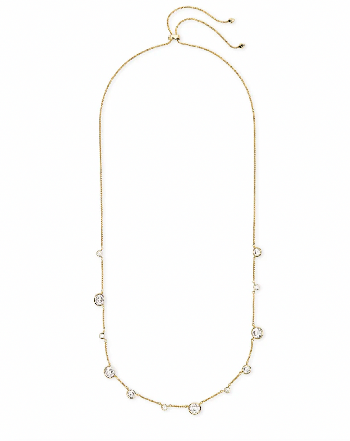 KENDRA SCOTT CLEMENTINE NECKLACE GOLD METAL WHITE