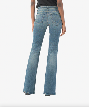 KUT FROM THE KLOTH PEACE WASH DK STONE BASE ANA MID RISE FLARE FRT PA
