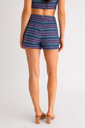 SAMSON HIGH WAISTED SHORTS IN BLUE