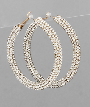 LUCY LUX CRYSTAL HOOPS:MORE COLORS