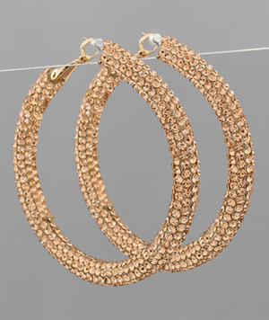 LUCY LUX CRYSTAL HOOPS:MORE COLORS