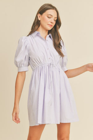 PETUNIA STRIPE DRESS IN LAVENDER