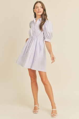 PETUNIA STRIPE DRESS IN LAVENDER