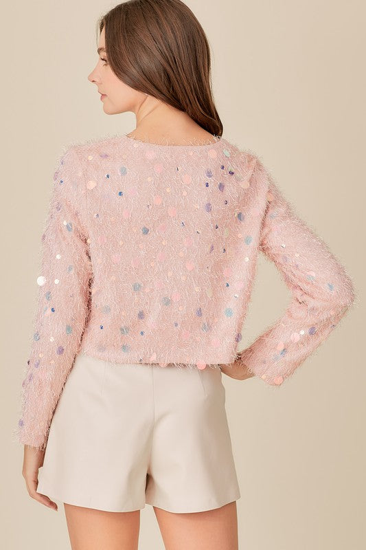VAL SWEATER IN BABY PINK