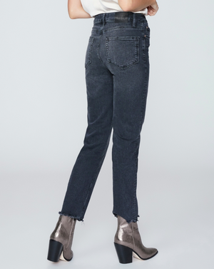 PAIGE DENIM STELLA STRAIGHT LEG IN BLACK SHORE